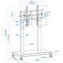 Tooq Soporte de Suelo Eléctrico UROS FSM03-B para TV 52-84 pulgadas
